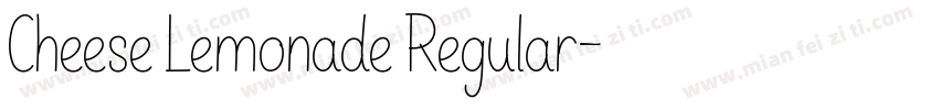 Cheese Lemonade Regular字体转换